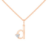 Trillion Cut Initial D Pendant