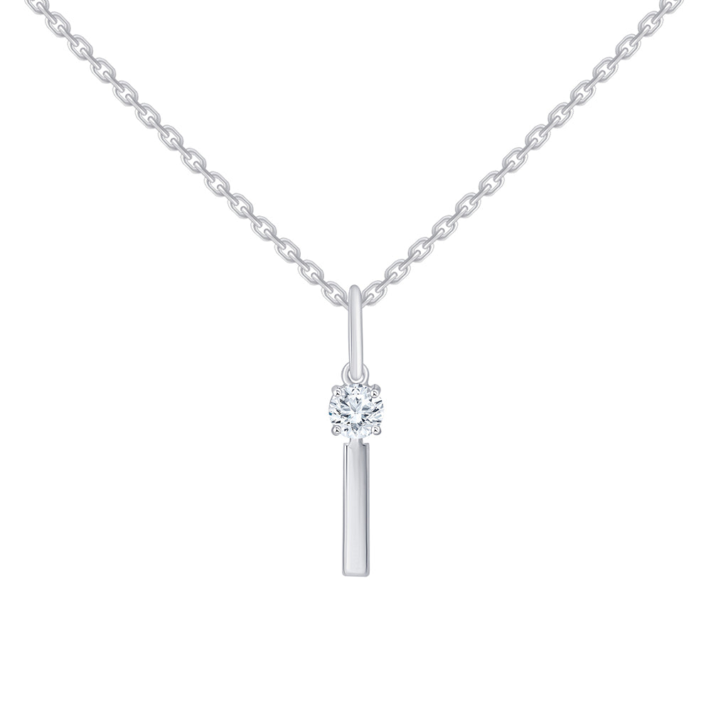 Brilliant Cut Initial I Pendant