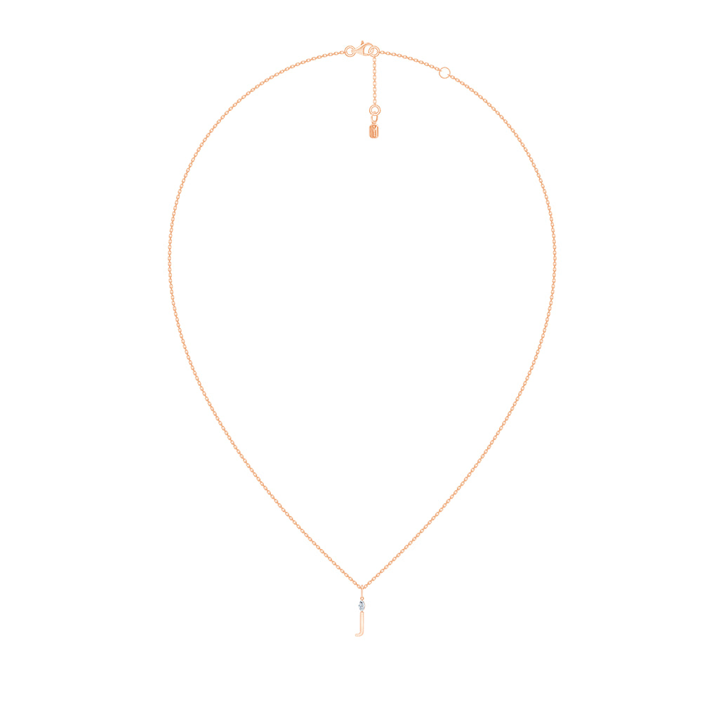 Marquise Cut Initial J Pendant