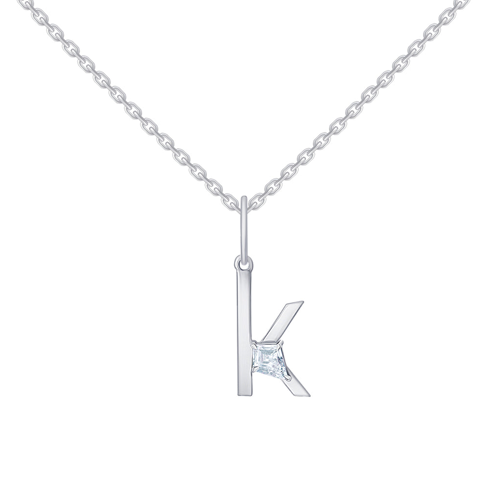 Kite Cut Initial K Pendant