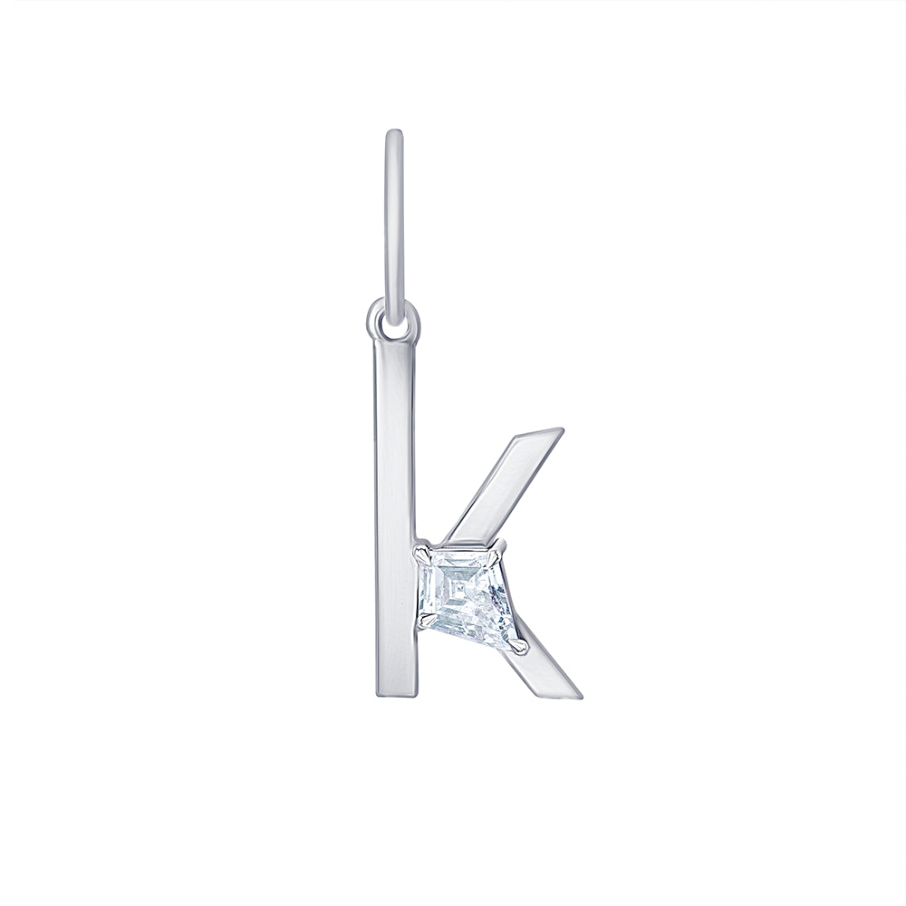 Kite Cut Initial K Pendant