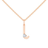 Heart Cut Initial L Pendant