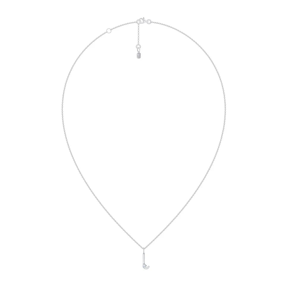 Heart Cut Initial L Pendant