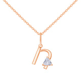 Trillion Cut Initial N Pendant