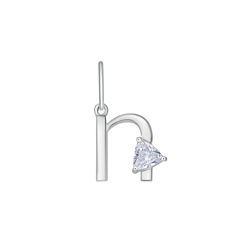 Trillion Cut Initial N Pendant