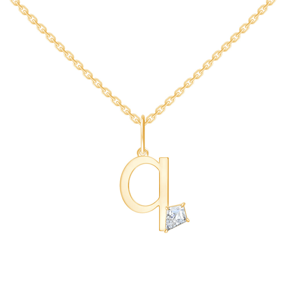 Kite Cut Initial Q Pendant