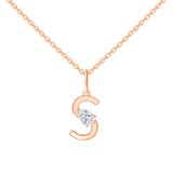 Pear Cut Initial S Pendant