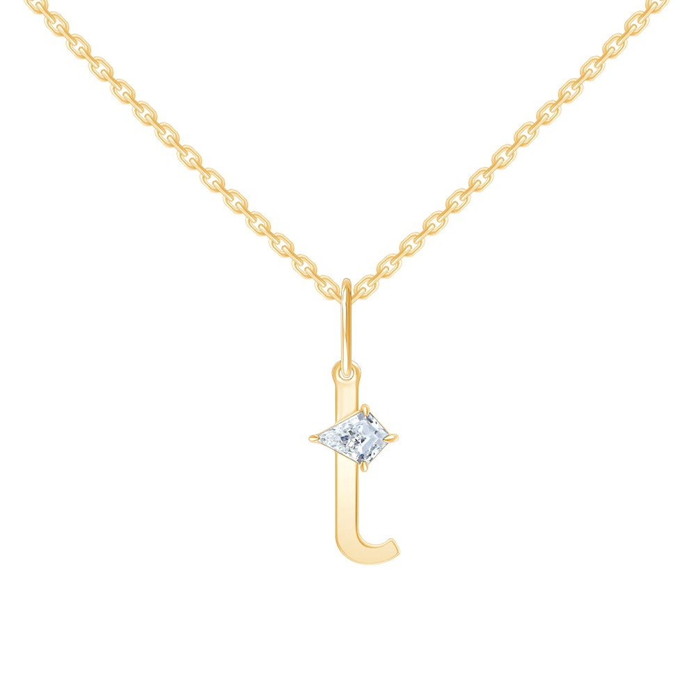 Kite Cut Initial T Pendant