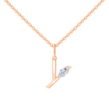 Marquise Cut Initial Y Pendant