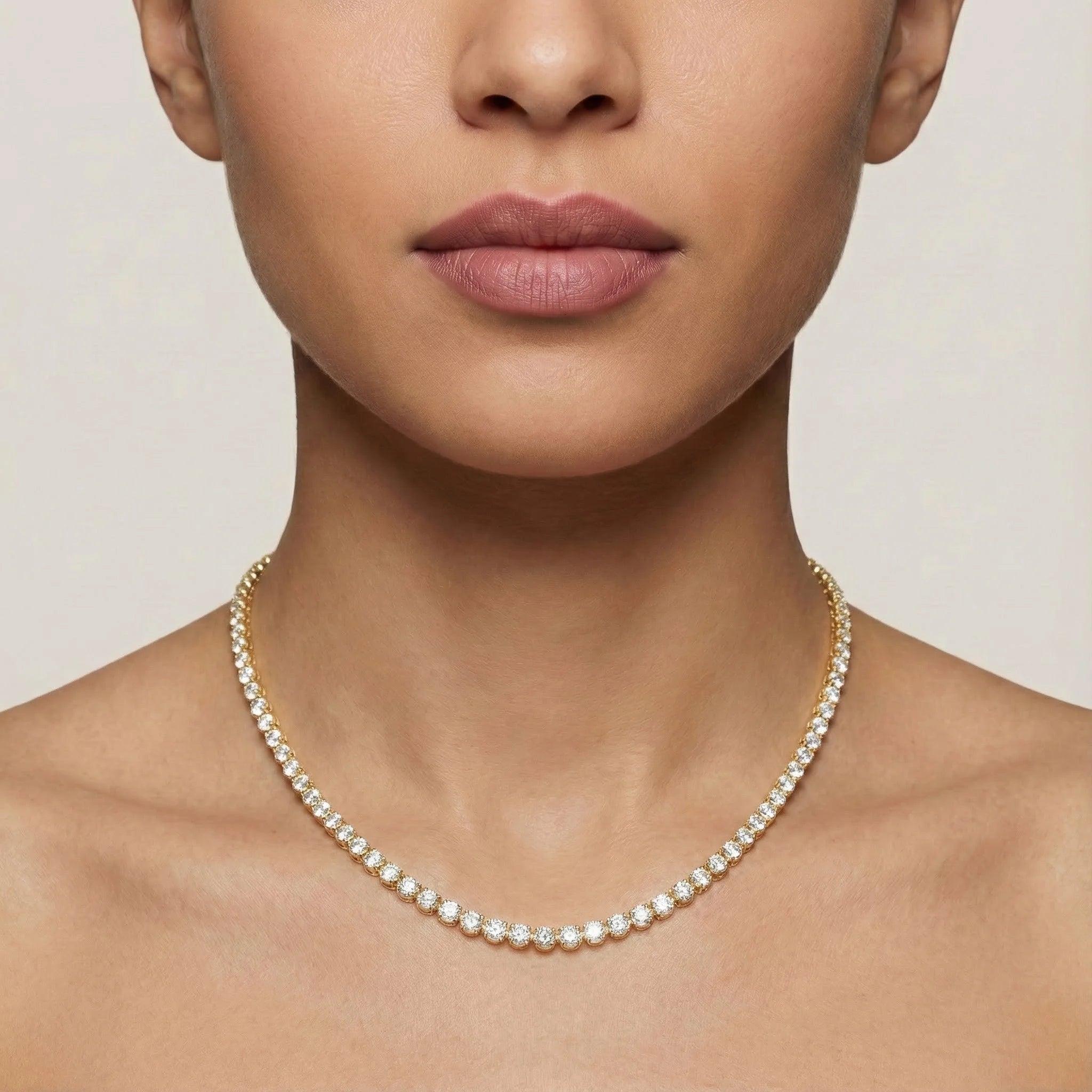 Brilliant Cut Tennis Necklace