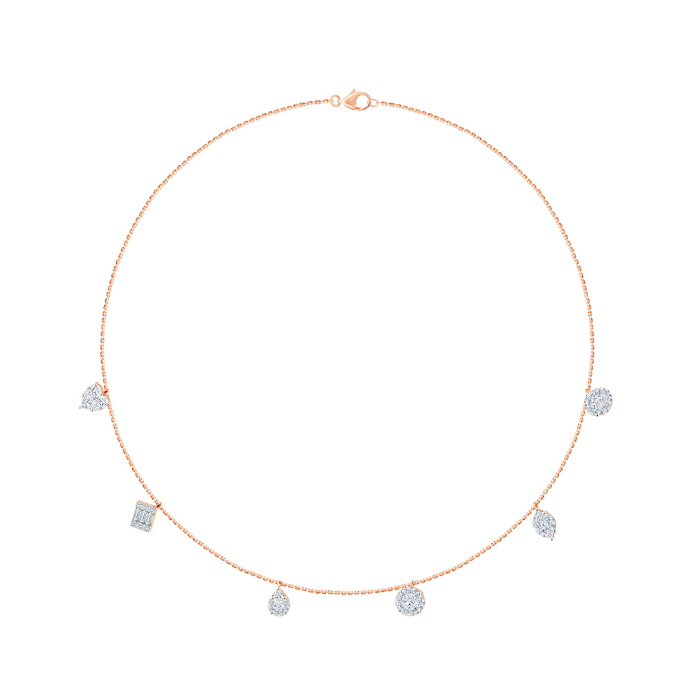 Mixed Cluster Station Necklace 