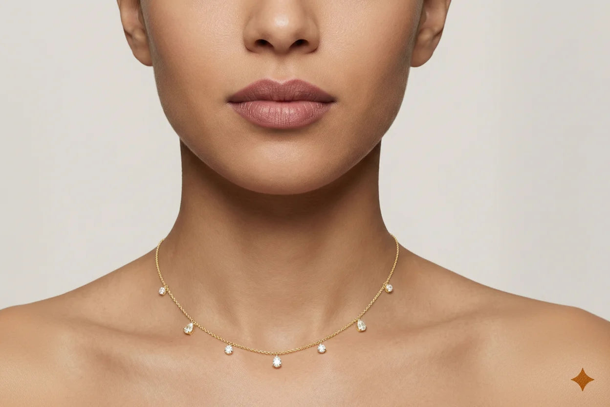 Mixed Cluster Station Necklace 