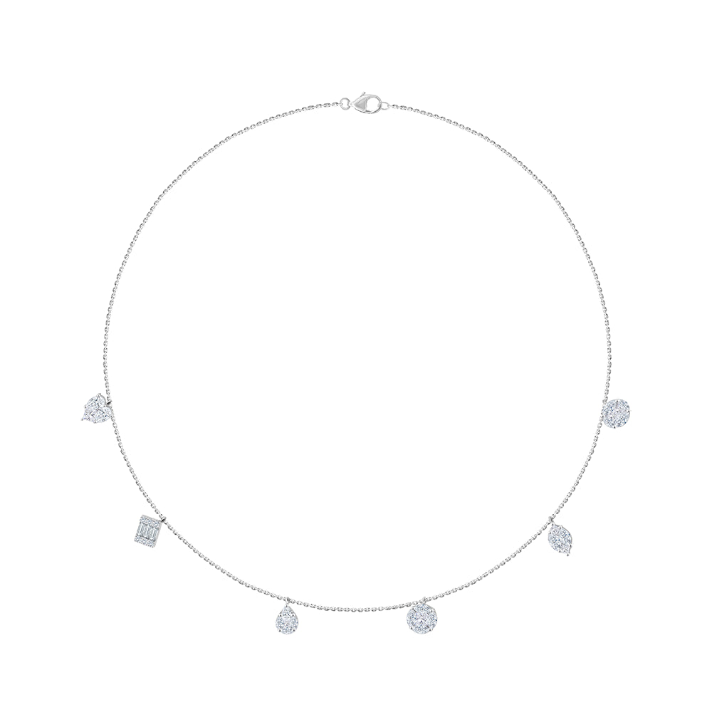 Mixed Cluster Station Necklace 
