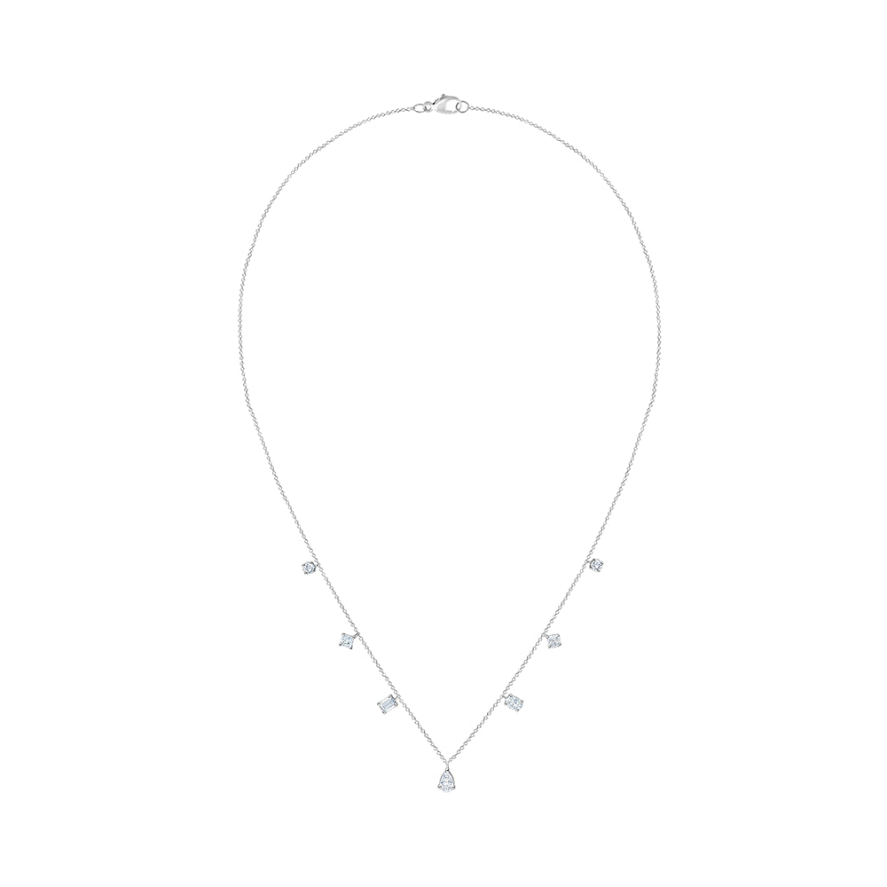 Mixed Cut Station Necklace 