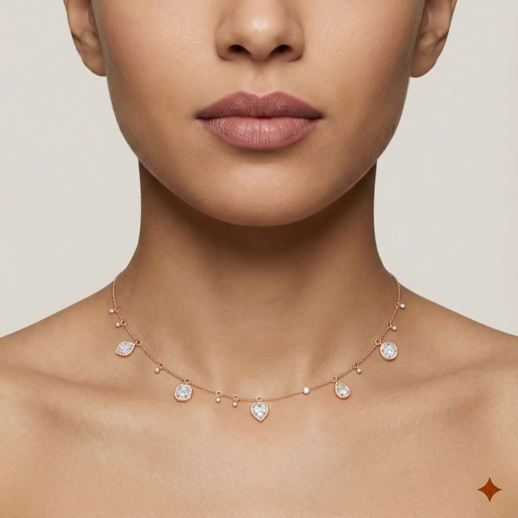 MultiCut Cluster Charm Necklace