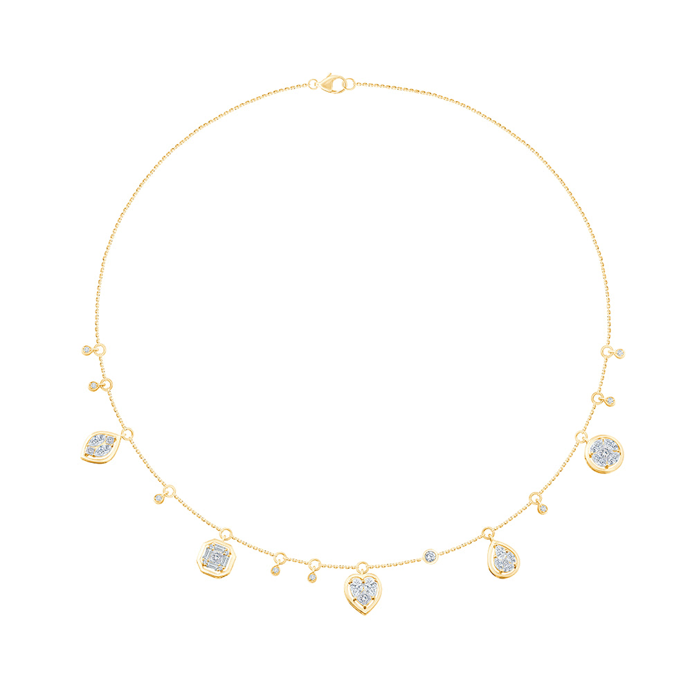 MultiCut Cluster Charm Necklace