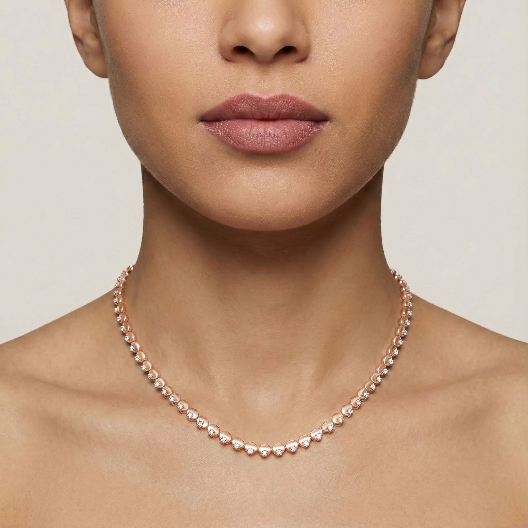Brilliant Cut Accented Bead Necklace