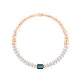 Pear Cut Vine Emerald Necklace