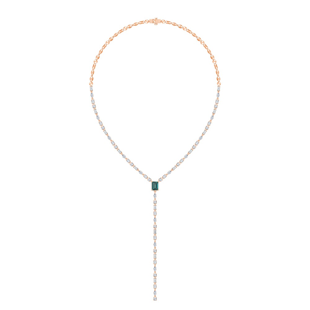 Emerald Cut YDrop Necklace
