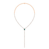 Emerald Cut Y-Drop Necklace