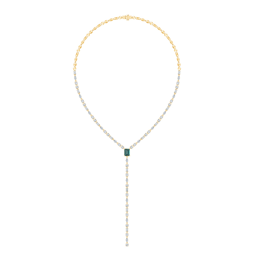 Emerald Cut YDrop Necklace
