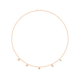 Mixed Cut Bead Chain Charm Necklace