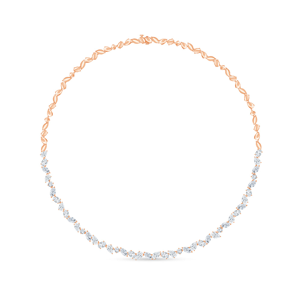 Mixed Cut Line Necklace