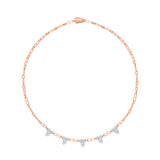 Pear & Brilliant Cut Trio Station Necklace