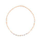 Mixed Cut Station Paperclip Necklace