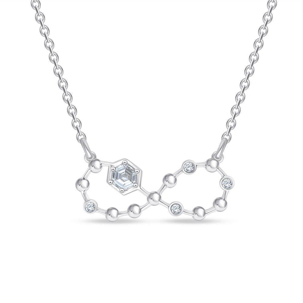 Brilliant Cut Infinity Motif Necklace