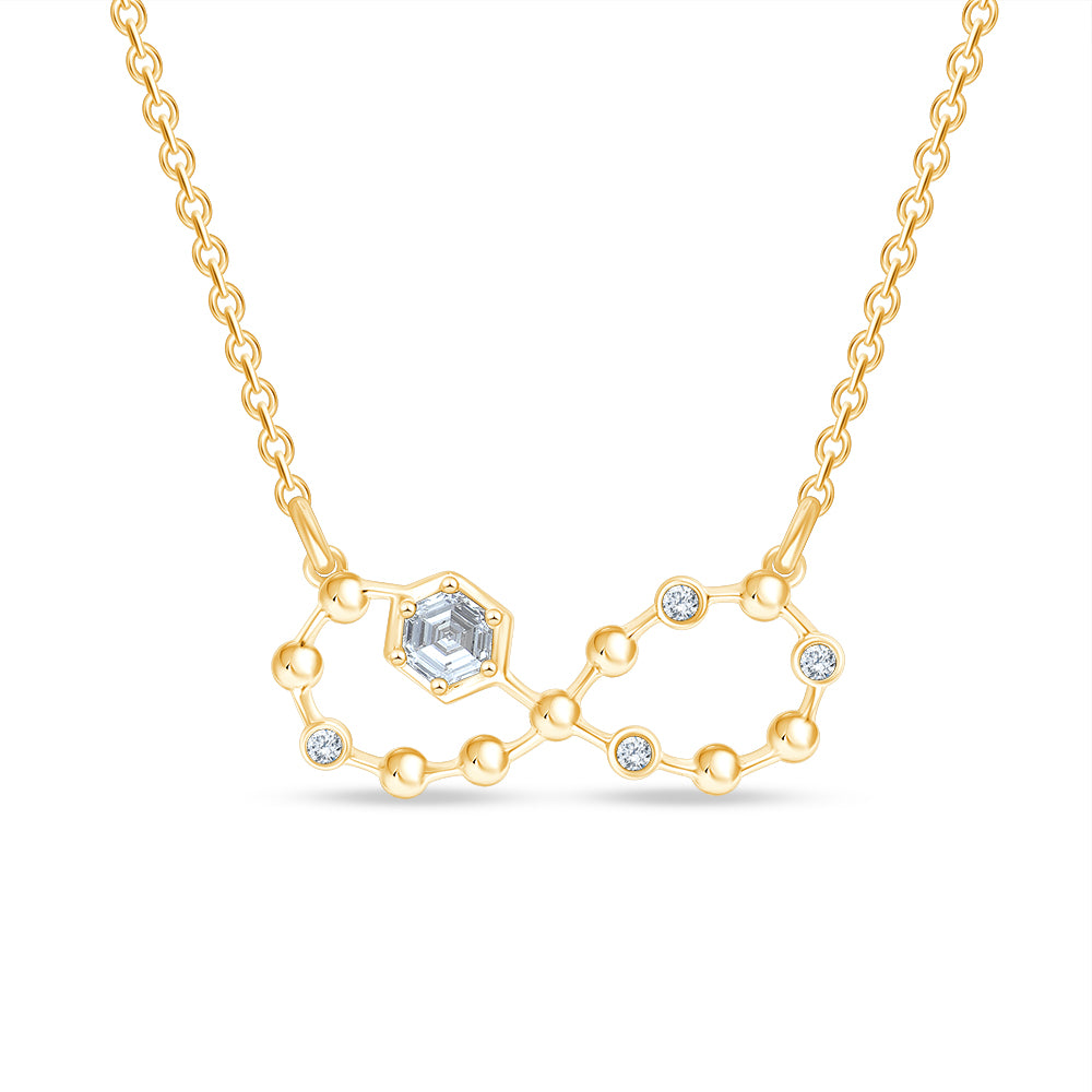 Brilliant Cut Infinity Motif Necklace