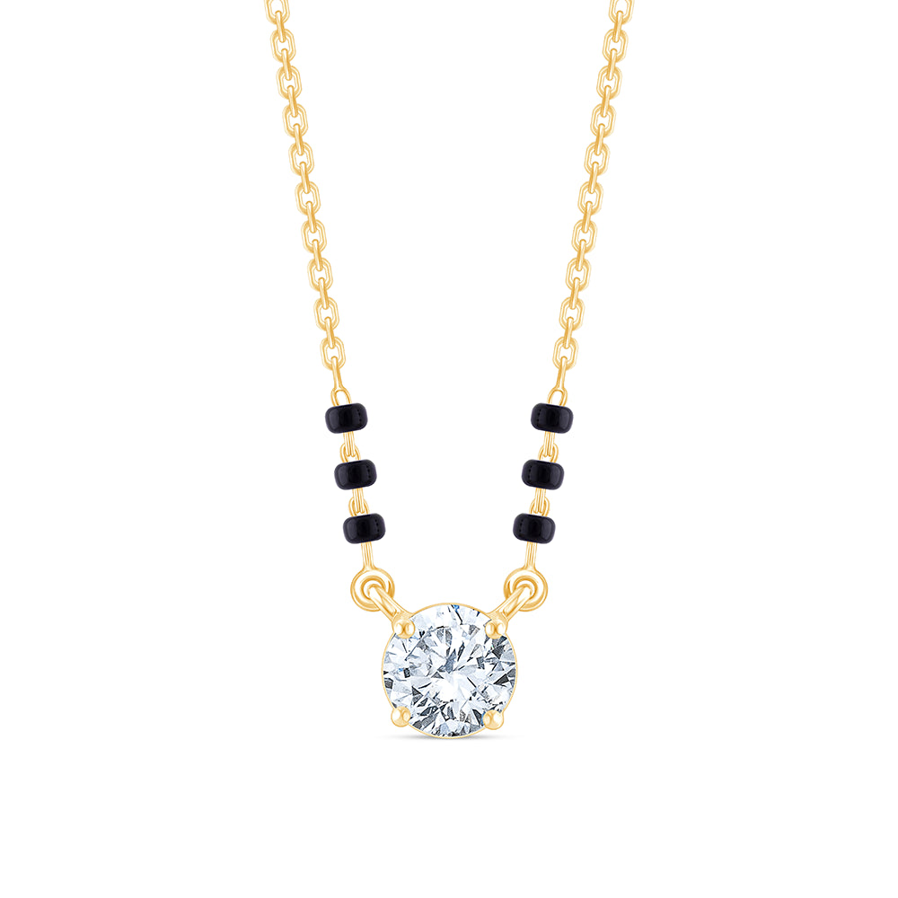 1 Carat Brilliant Cut Solitaire Mangalsutra Pendant