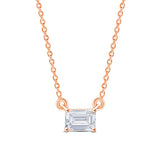 1 Carat Emerald Cut Solitaire Pendant