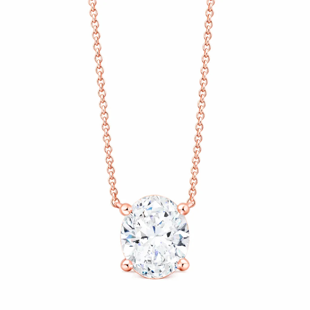 Oval Cut Solitaire Pendant