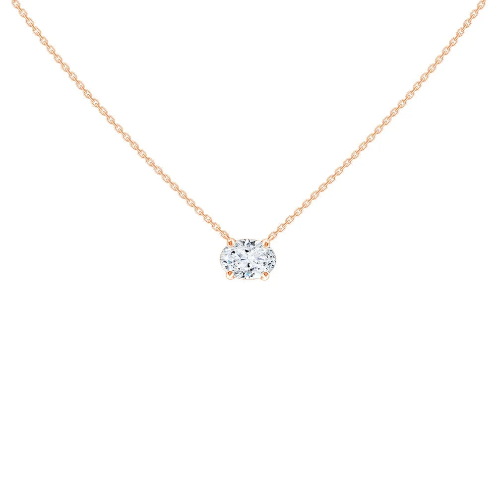Oval Cut Solitaire Pendant
