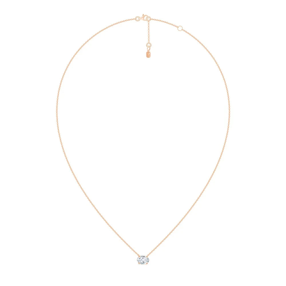 Oval Cut Solitaire Pendant