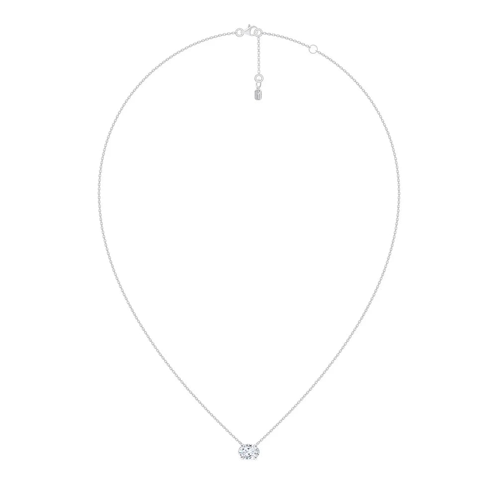 Oval Cut Solitaire Pendant