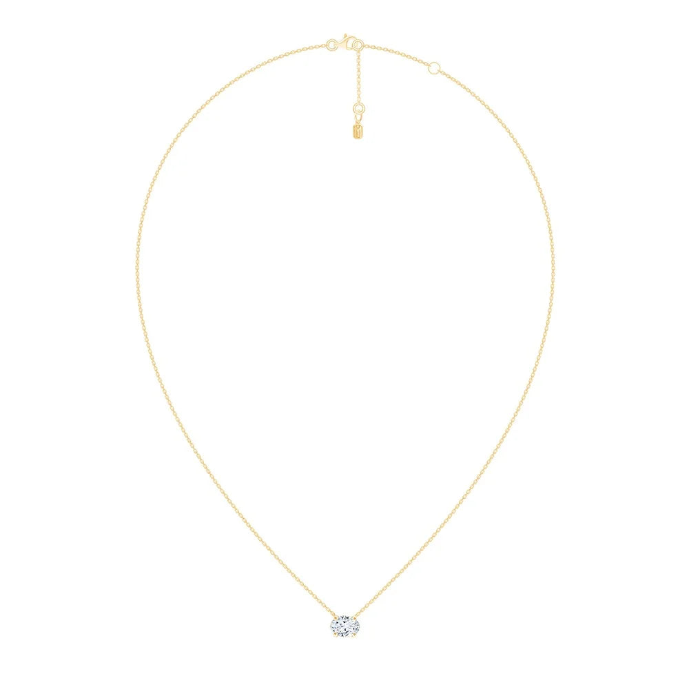 Oval Cut Solitaire Pendant