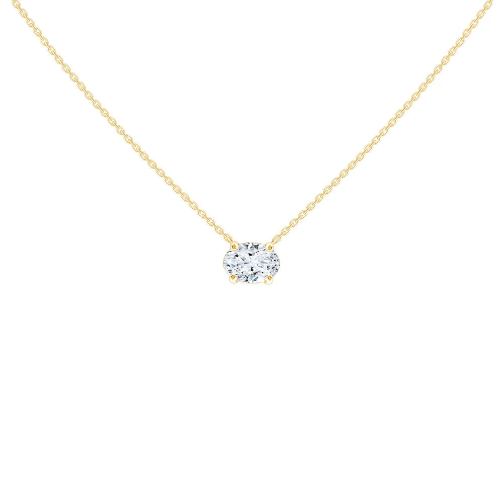 Oval Cut Solitaire Pendant