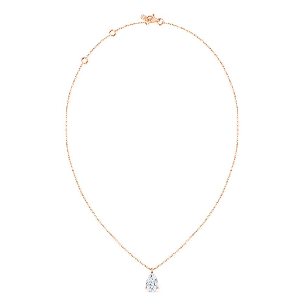 2 Carat Pear Cut Solitaire Pendant 