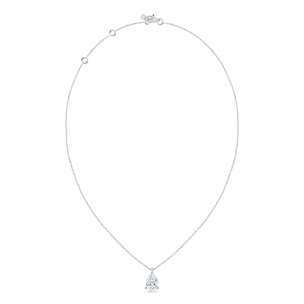 2 Carat Pear Cut Solitaire Pendant 