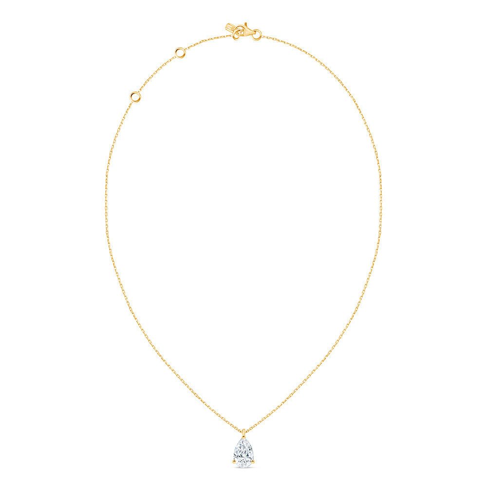 2 Carat Pear Cut Solitaire Pendant 