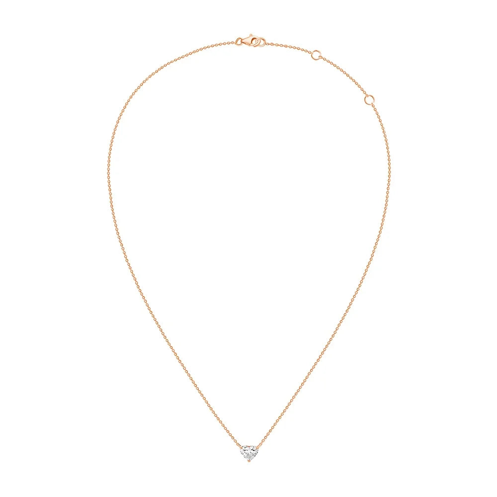 Heart Cut Solitaire Pendant