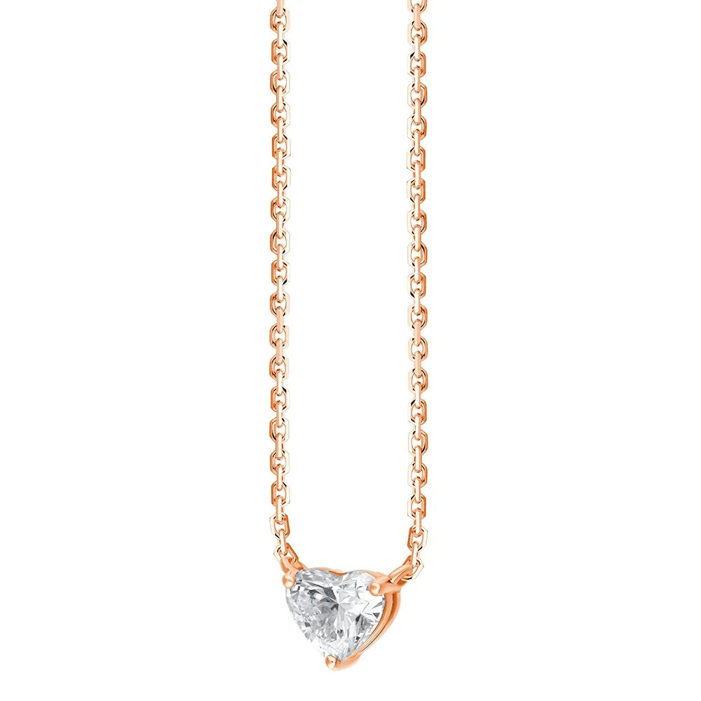 Heart Cut Solitaire Pendant