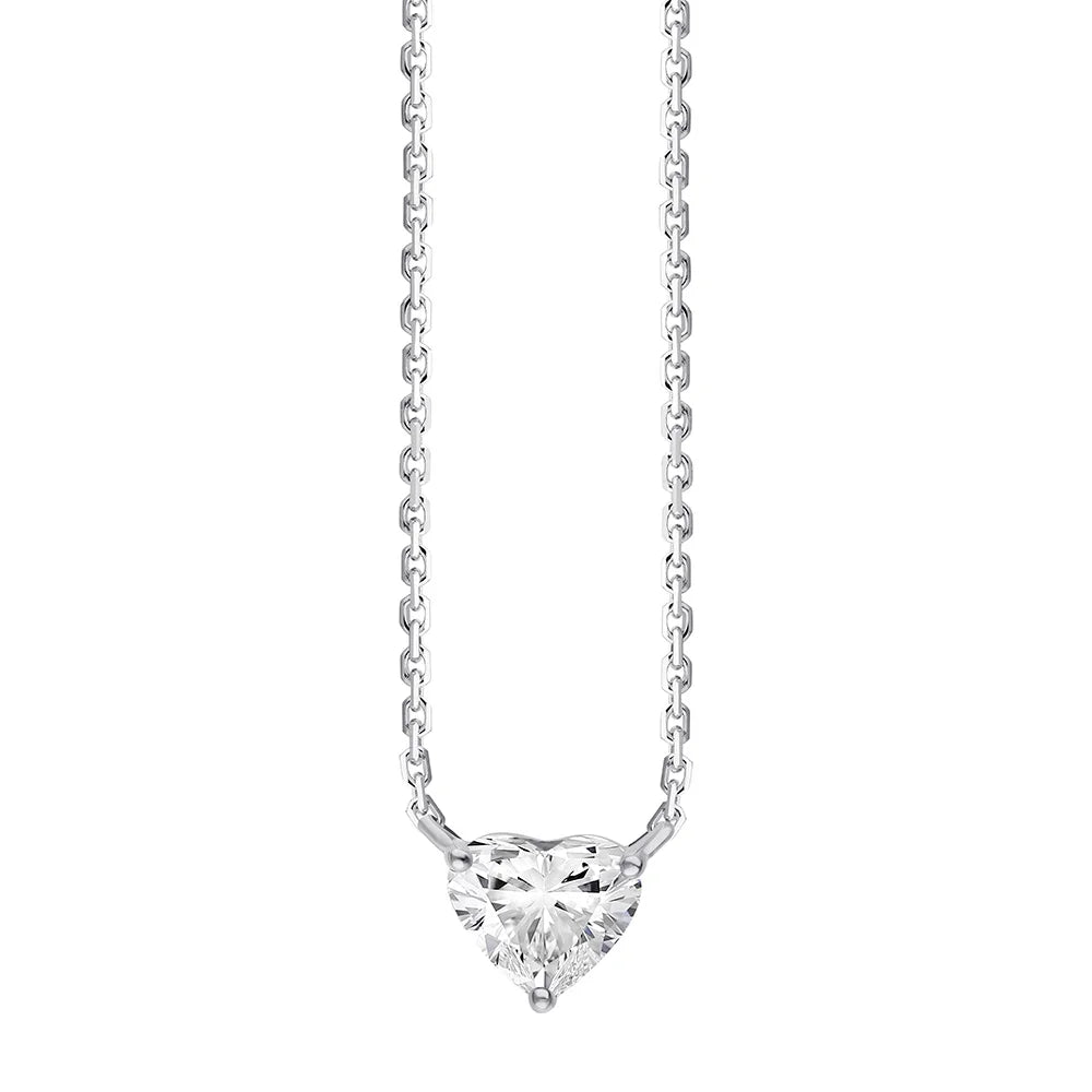 Heart Cut Solitaire Pendant