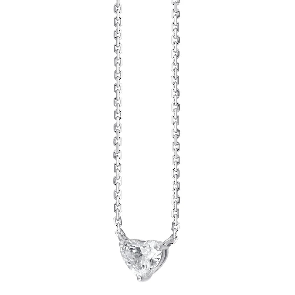 Heart Cut Solitaire Pendant