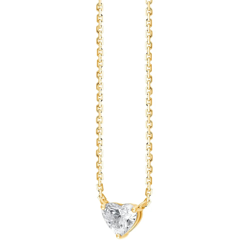 Heart Cut Solitaire Pendant