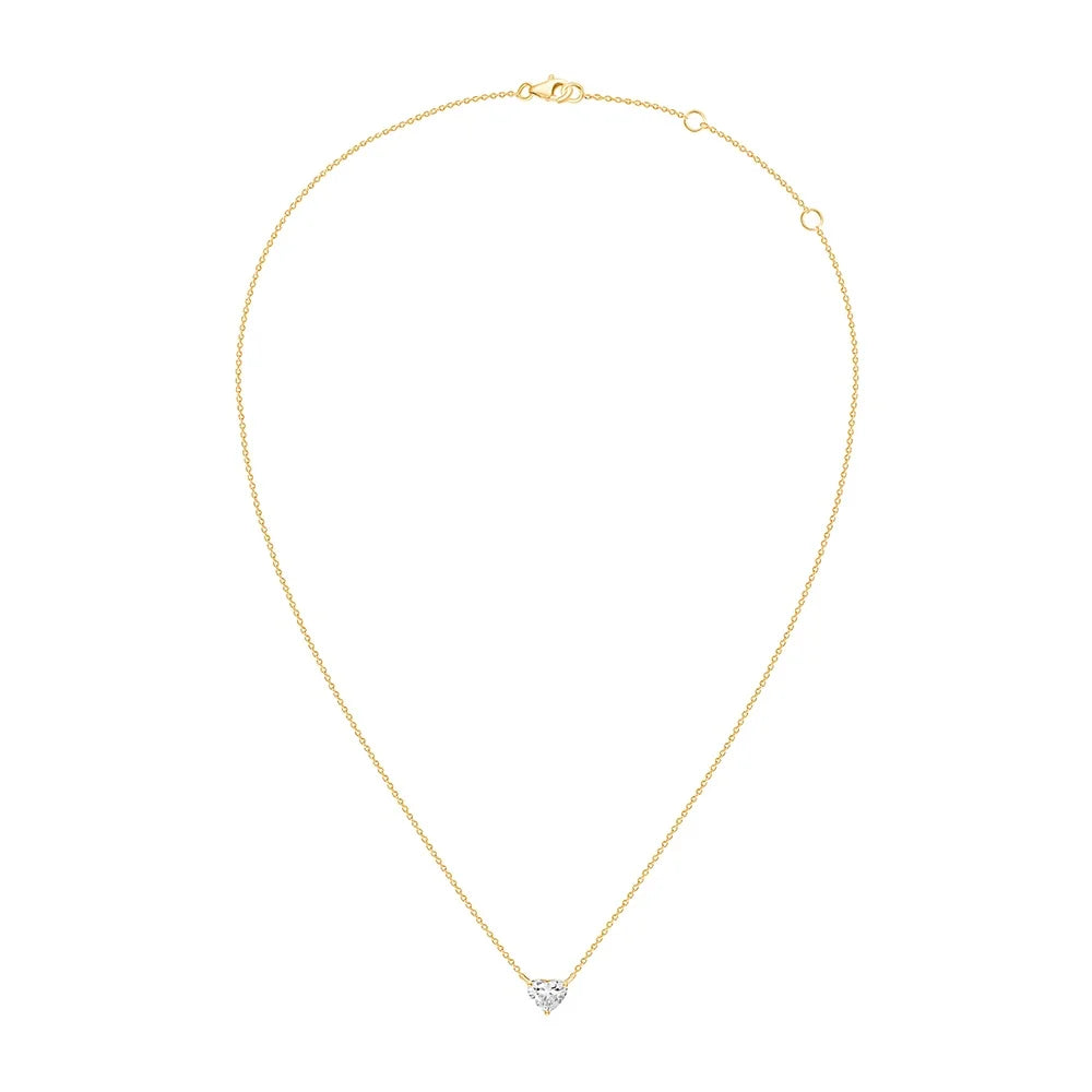 Heart Cut Solitaire Pendant