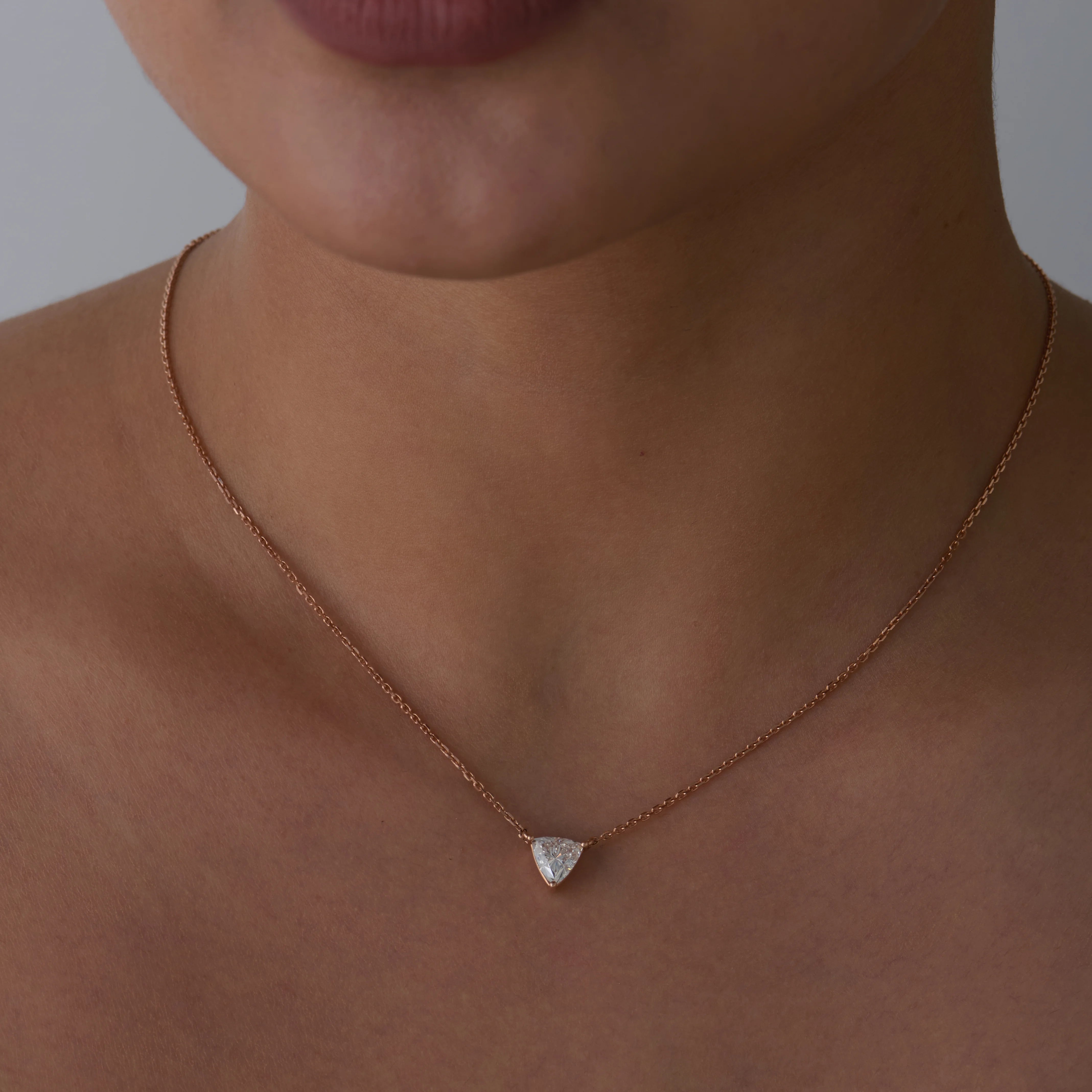 Trillion Cut Solitaire Pendant
