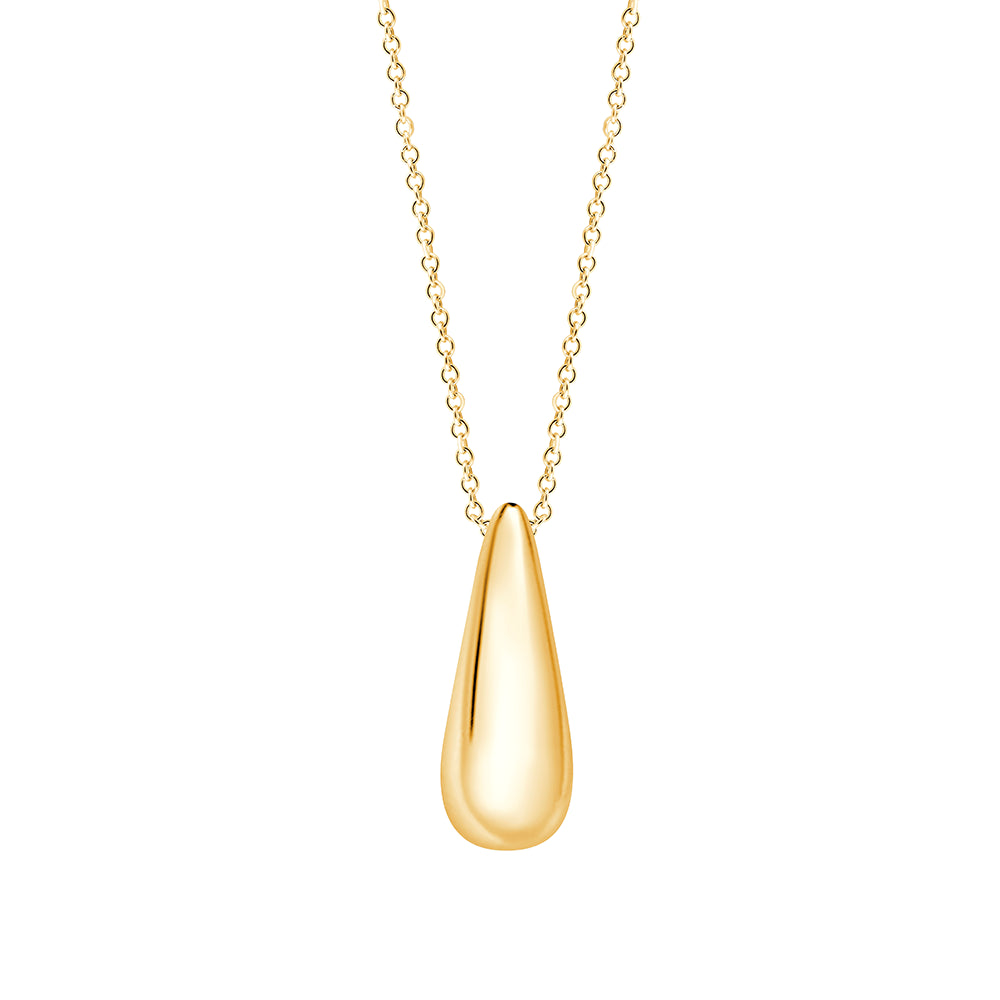 Pear Shaped Plain Gold Pendant